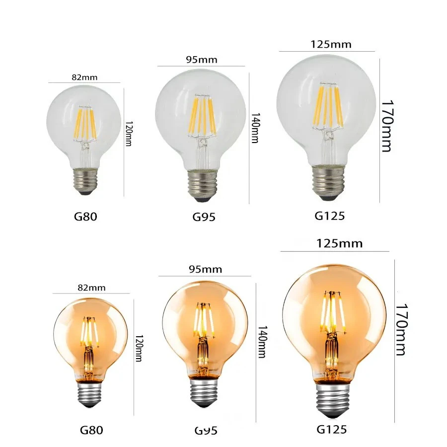 g80 led filament bulb